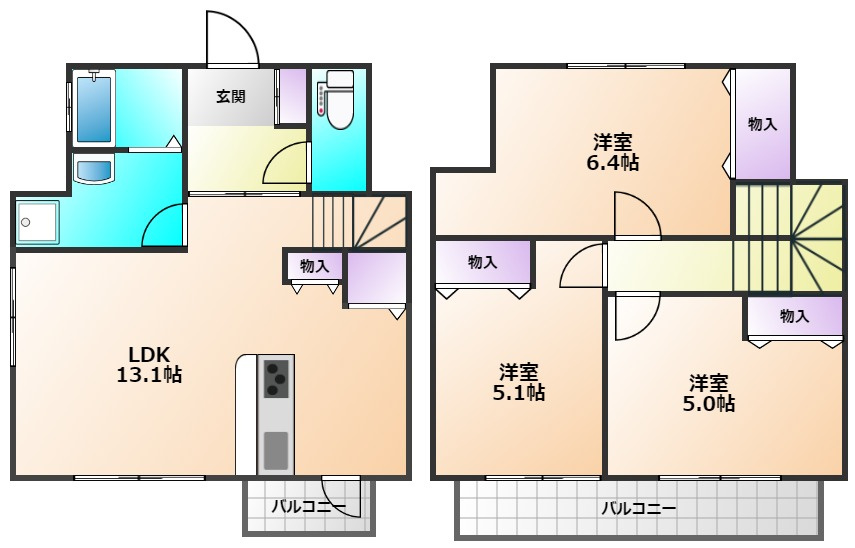 ラハイナタウンの間取り