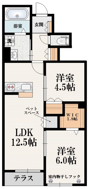 サンドエル鶴ヶ島の間取り
