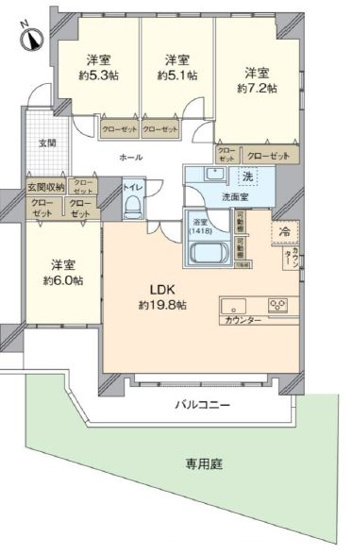 【間取り】 | ライオンズマンション福住