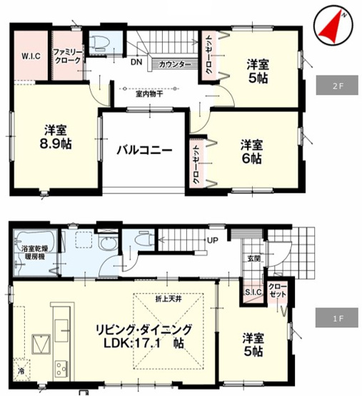 【間取り】 | LIGARE本庄市栄 1期　新築住宅 | ≪1号棟≫