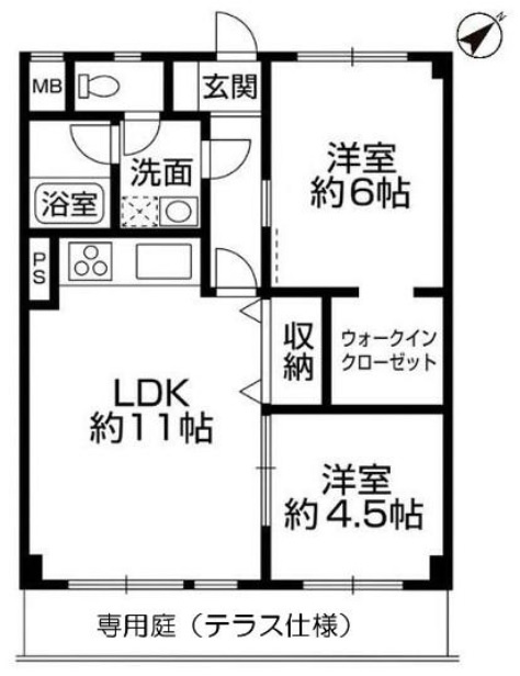 クレドール垂水Ⅱの間取り
