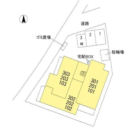 ファミールＪⅡの駐車場