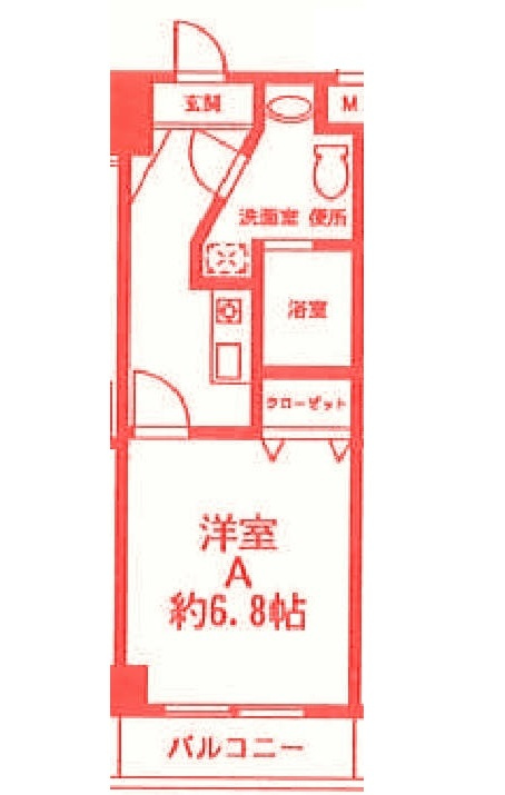 S-FORT横須賀海岸通りの間取り|最上階・広々25.03㎡♪安心のRCマンション