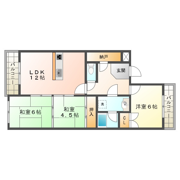 サングリーン今井の間取り