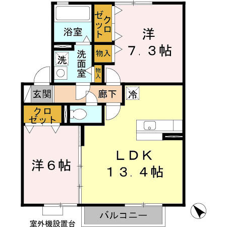 リバーハイム谷八木の間取り