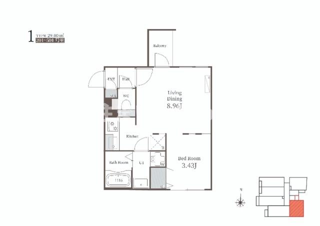 Branche博多住吉の間取り