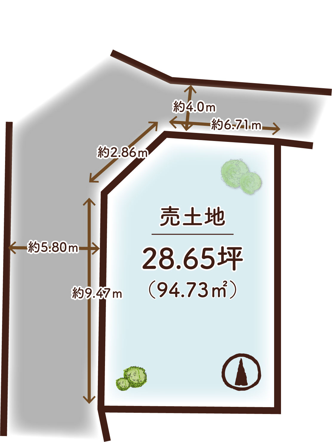 寺戸町西野辺　建築条件無土地