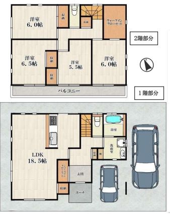 明石市貴崎1丁目戸建の間取り