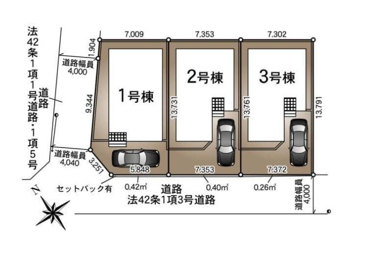 船橋市咲が丘３丁目第２１の区画図