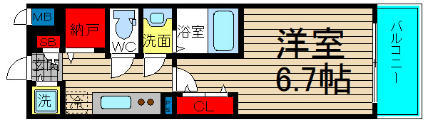 ラグゼ難波南の間取り