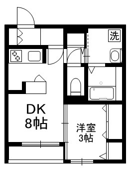 DUCATI要町の間取り|★ゆったり使える１ＤＫタイプ★
