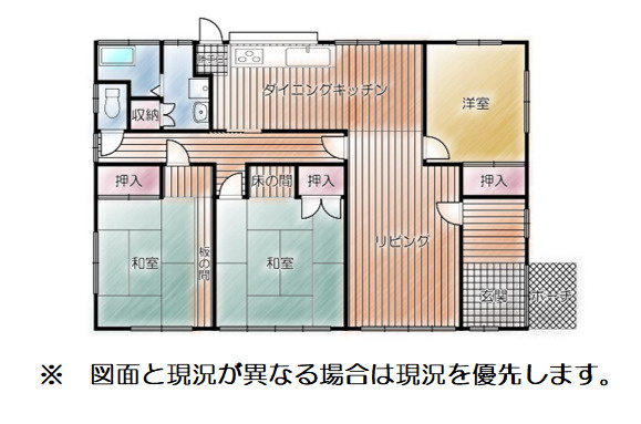 売中古戸建　富士市富士見台６丁目の間取り|間取りです。