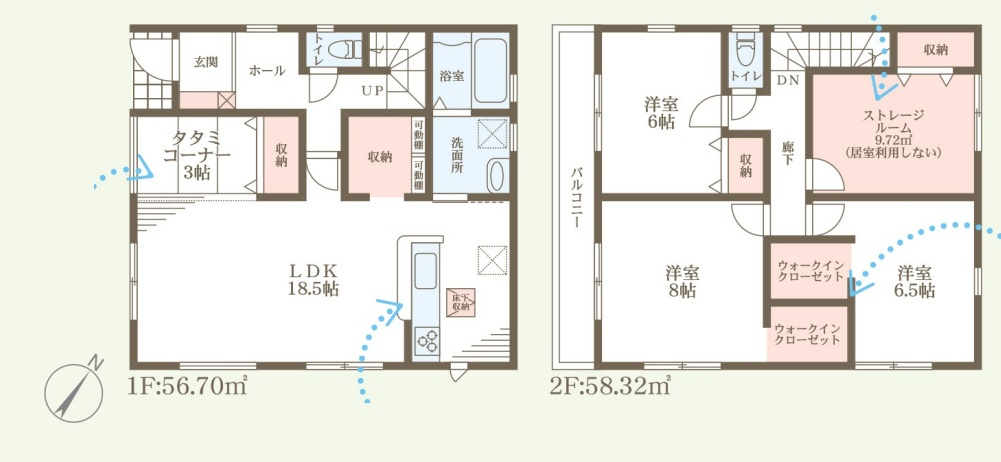 富田林市廿山　第2期　新築一戸建ての間取り|4号地