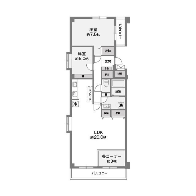 芦屋東山アーバンライフの間取り