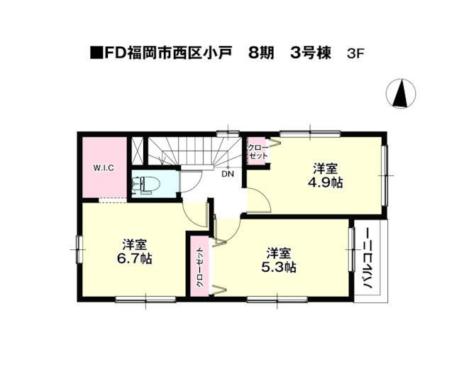 福岡市西区小戸３丁目の新築一戸建の間取り
