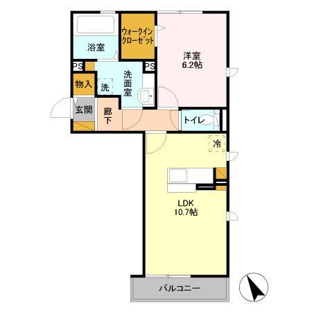 【間取り】 | Ｃｒｅａ　Ｆｌｅｕｒ（クレア・フルール）