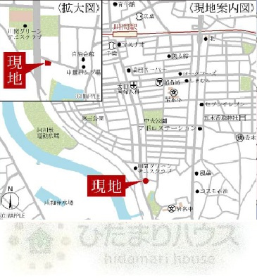 野田市岩名2丁目　新築戸建　1号棟の地図|東武アーバンパークライン川間駅・徒歩14分