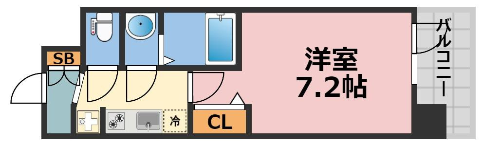 プレサンス大国町アドロッソの間取り