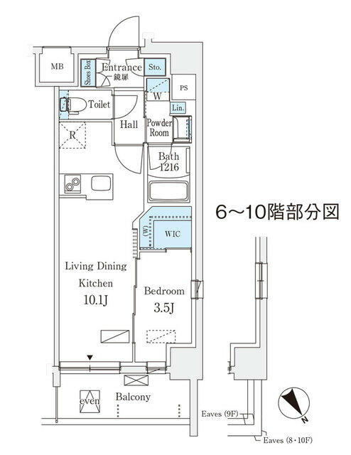 横浜市西区浅間町１丁目の賃貸マンションの間取り