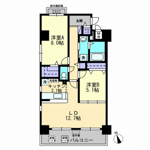 リッチ・クレールマンションの間取り