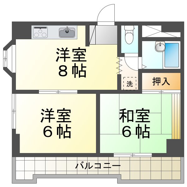 ホワイトスワン明石の間取り