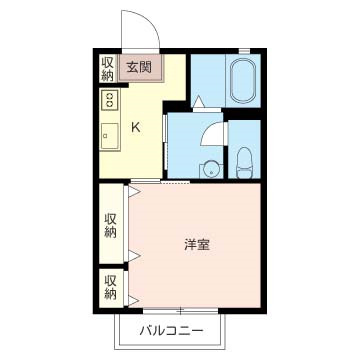 【間取り】 | ブライトン大倉山【SHM】 | 初めての一人暮らしにオススメの1Kタイプ！