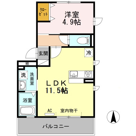 エクレール　B棟の間取り