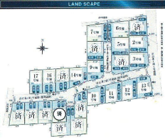 武蔵村山市中原4丁目　新築戸建全24棟の区画図