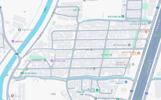 長岡京市城の里　新築一戸建ての地図