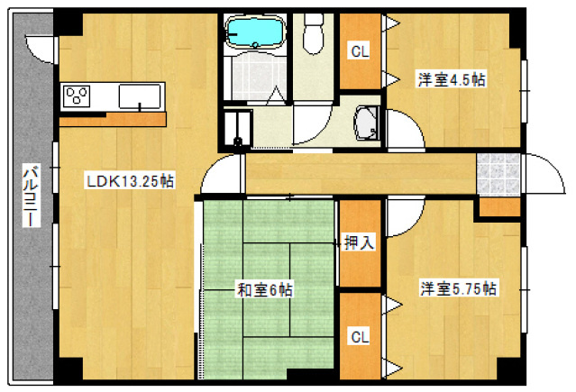 メルティングの間取り|間取り図