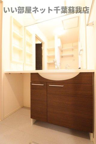 エスポワールの洗面所|朝の準備に活躍する、洗髪洗面化粧台！