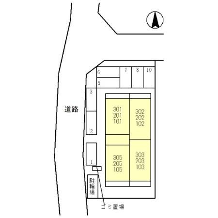 J'fort京都山科Ⅱの区画図