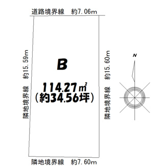 【区画図】 | 【トーヨーホーム売主/売土地】細川町鳥ヶ根　Ｂ区画