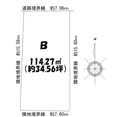 【区画図】 | 【トーヨーホーム売主/売土地】細川町鳥ヶ根　Ｂ区画