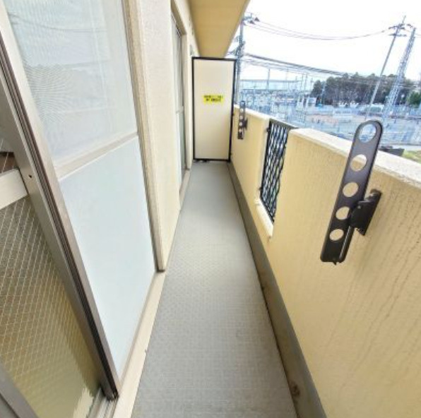 熊本市北区弓削６丁目の賃貸マンションのバルコニー|暖かな日差しのふりそそぐバルコニー