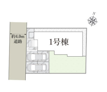 平塚市虹ケ浜第3期　新築戸建　全1棟1号棟の区画図