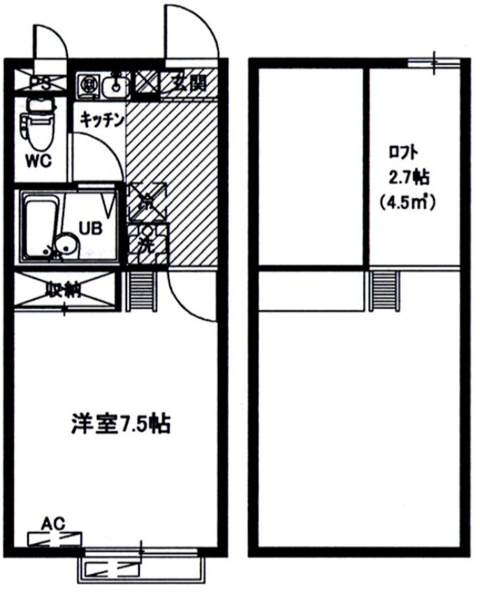 メインシティガーデン 新井弐番館の間取り