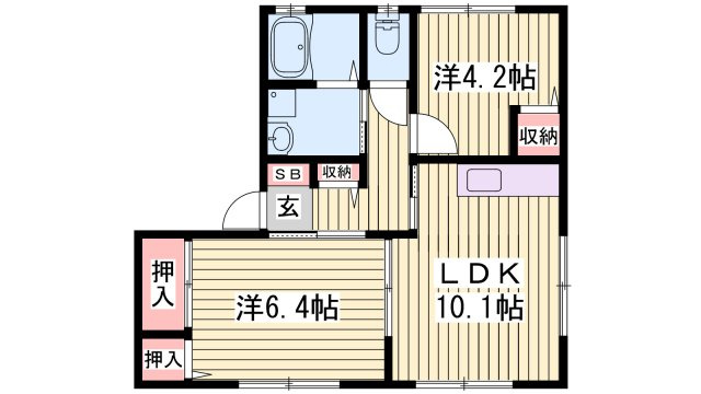 シャーメゾン北野の間取り