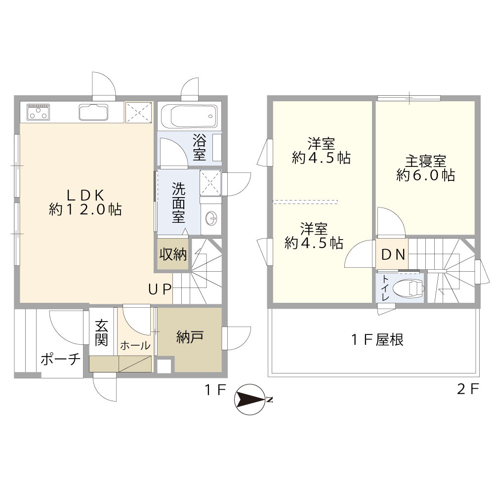 南区藤野2条11丁目　土地の参考プラン|※建築イメージ(間取りプラン)
