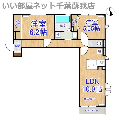 レイワンＡＢの間取り|ひと味違う？不動産屋のイメージを変えたい！『いい部屋ネット千葉蘇我店』へ是非お越しください♪