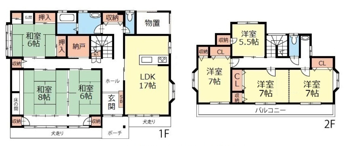 岡谷市山下町２丁目の中古一戸建の間取り