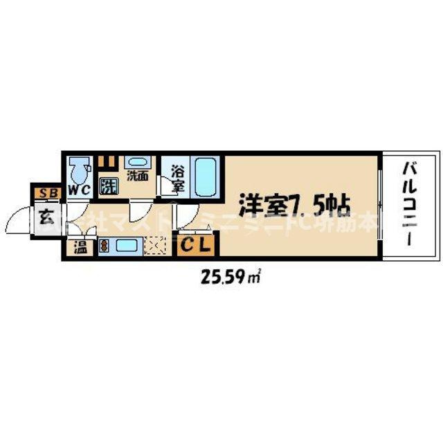 ミヤレジデンス西天満の間取り