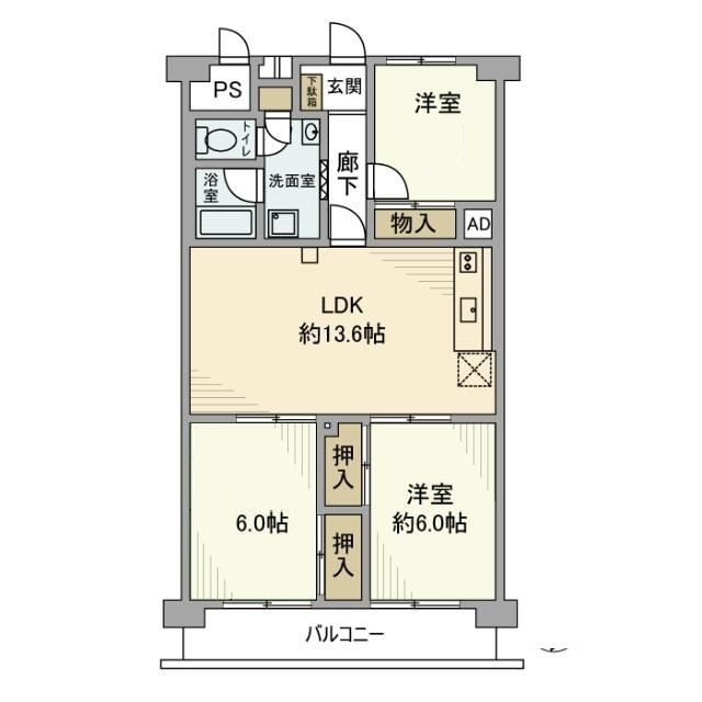 セントラルグリーンハイツの間取り|間取りです。