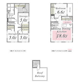 【間取り】 | 練馬区向山3丁目　新築戸建　E号棟 8580万円