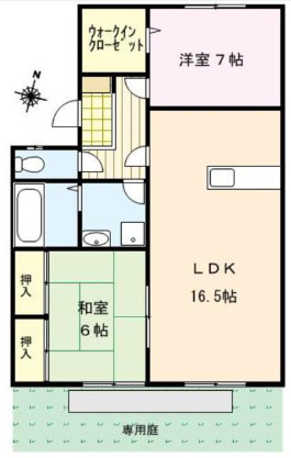カサグランデⅡの間取り|※現況優先です