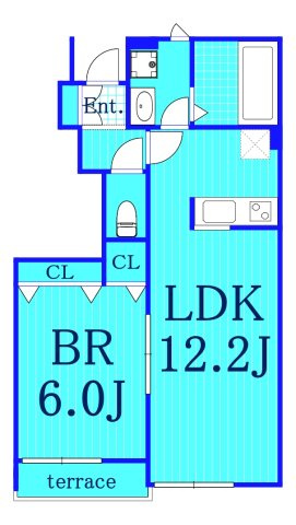 横浜市神奈川区浦島丘のアパートの間取り