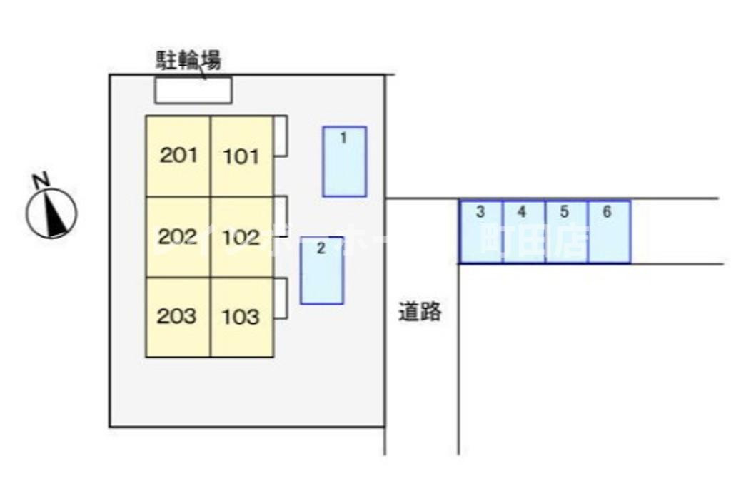 ロマニー高柳1※初期費用分割あと払いサービス利用可能物件の区画図