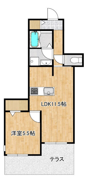 横浜市港南区港南台３丁目の賃貸マンションの間取り