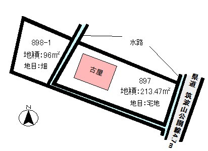 筑波　線引き前宅地の土地図