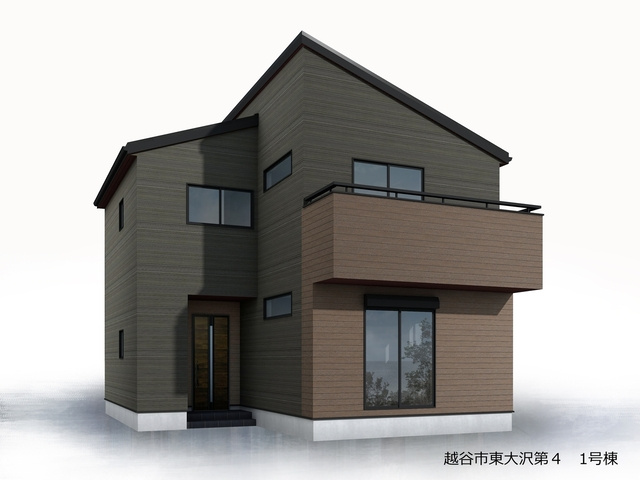 越谷市東大沢3丁目 新築分譲住宅の外観パース